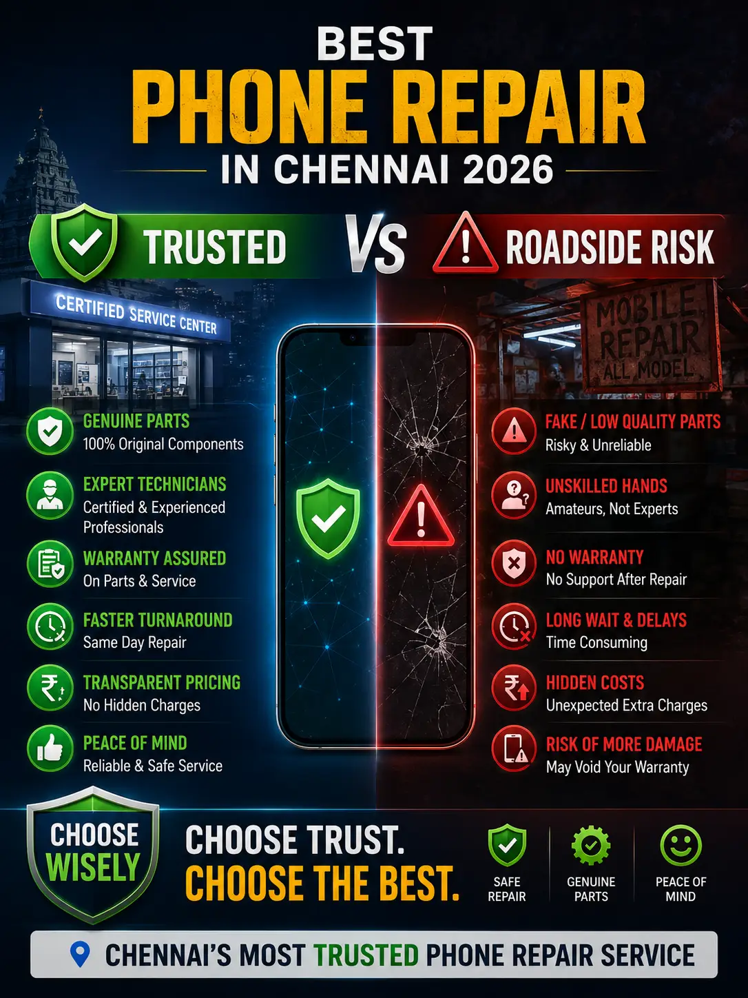 Where to Get Your Phone Repaired in Chennai: Trusted Service vs Roadside Risk